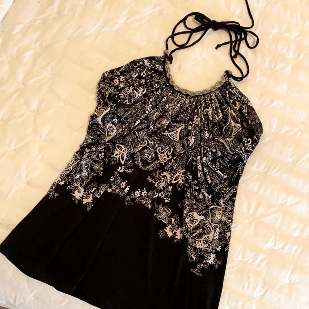 WHBM jeweled halter top